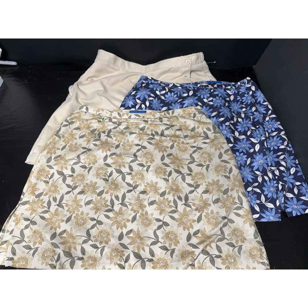 LOT of 3 Karen Scott Skort Skirt Short Size 14 Pockets Beach Golf Pickleball